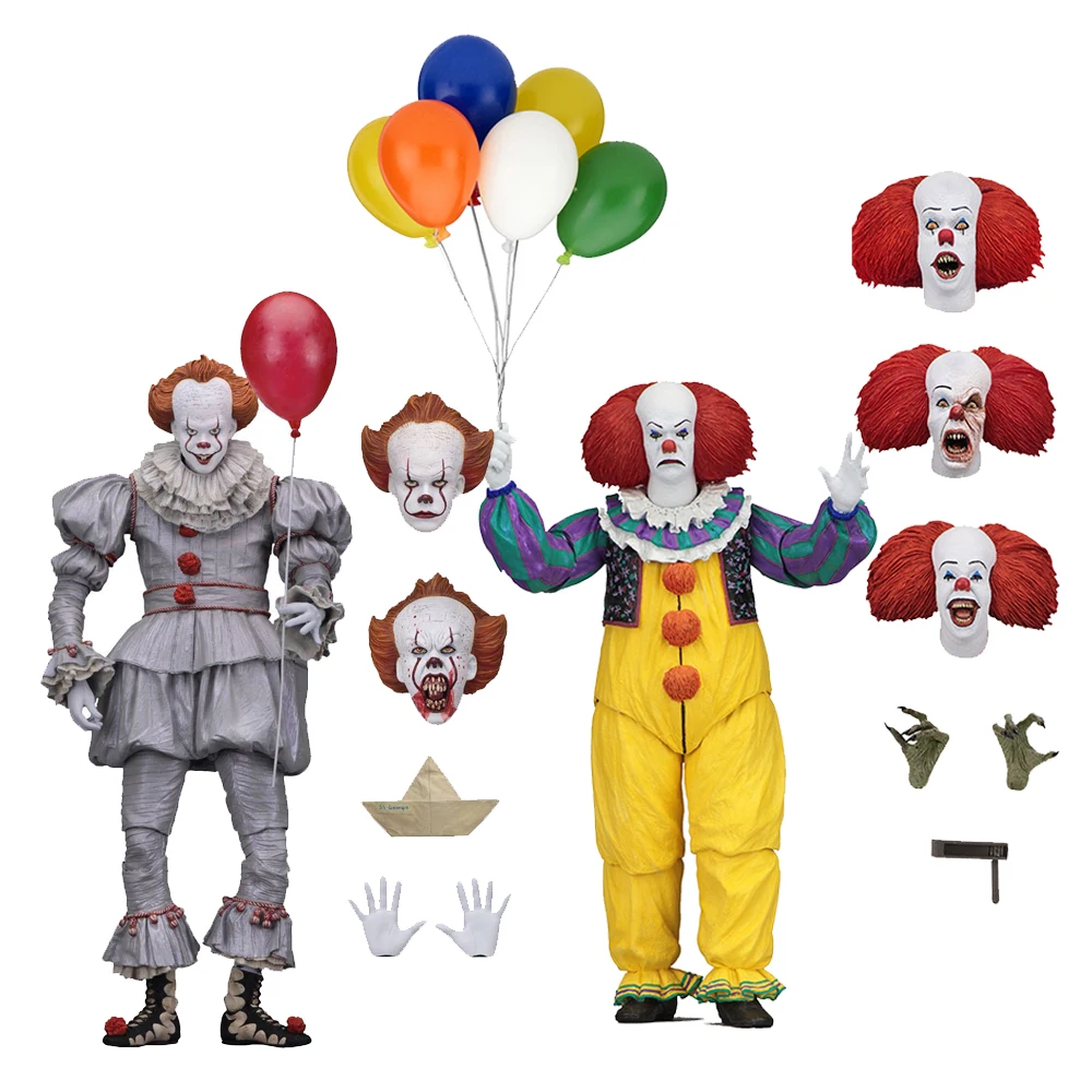 Фильм ужасов это характер NECA Джокер с воздушными шарами Pennywise фигурка модель игрушки для подарки на Рождество Хэллоуин