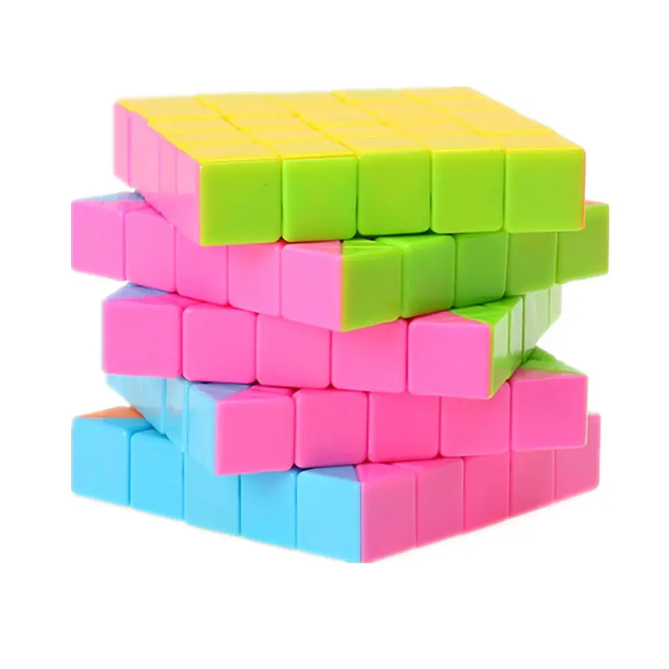 FanXin 5x5 кубик рубика розовый Stickerless 5x5x5 волшебный куб 5 слоев скоростной куб профессиональные головоломки игрушки для детей подарок для детей