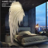 Современный подвесной светильник, романтические крылья ангела, ПВХ, перо, подвесные светильники для спальни, ресторанов, бара, дизайнерская лампа, подвесное освещение - изображение