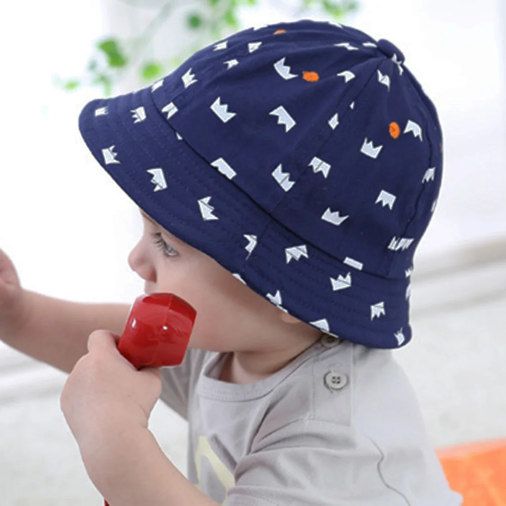 

Fashion Newborn Baby Girls Boys Sun Hats Infant Kids Outdoor Bucket Hat Sunshade Caps Crown Floral Printed Baby Fisherman Cap