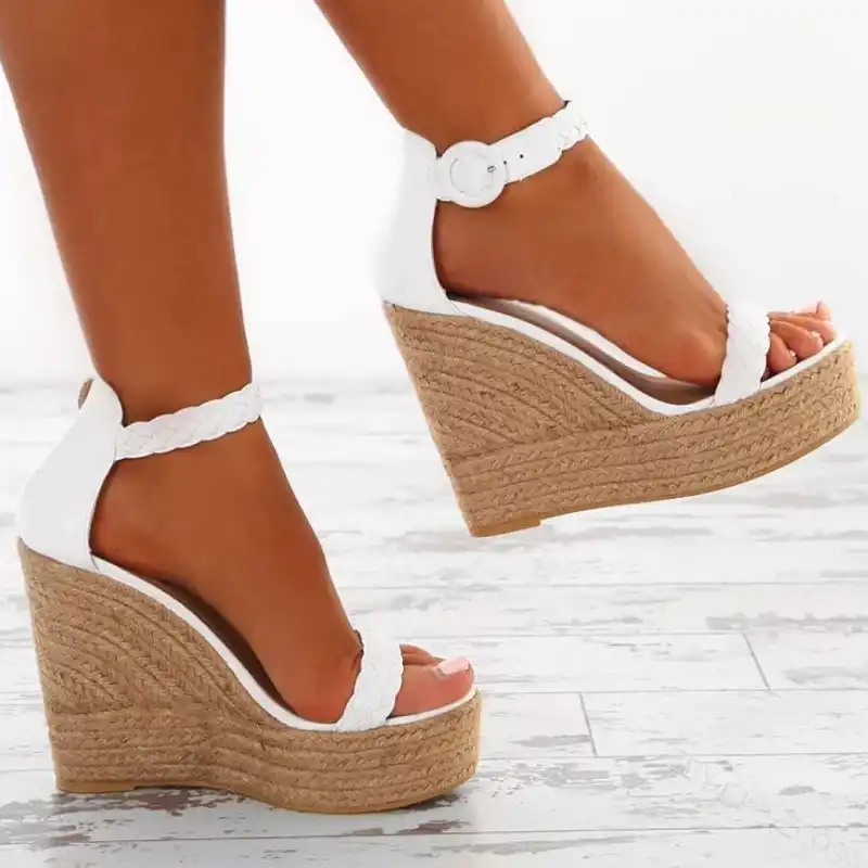 white espadrilles heels