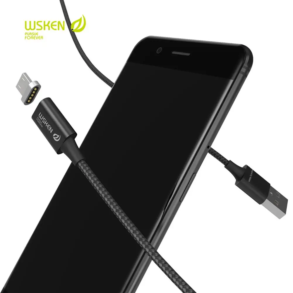 WSKEN Lite1 الهاتف المحمول مايكرو USB نوع-C المغناطيسي USB كابل سريع شحن كابل ل الروبوت الهاتف WSKEN Lite1 الهاتف المحمول مايكرو USB نوع-C المغناطيسي USB كابل سريع شحن كابل ل الروبوت الهاتف