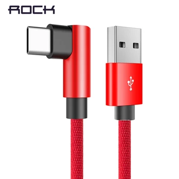 

ROCK L Shape USB Type C Cable 2A USB C Fast Charger Data Sync Charging Type-c Cable for Samsung Note 8 S8 Oneplus 3 2 USB-C