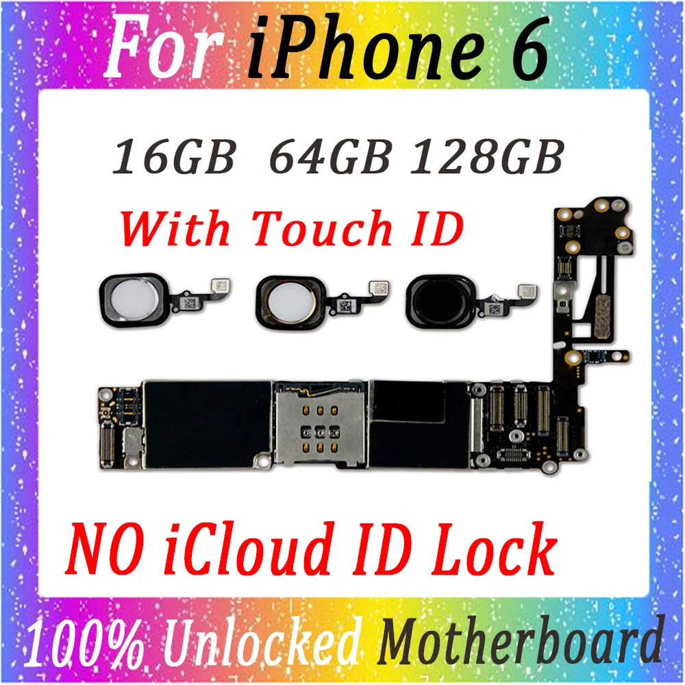 100 Original Unlocked Motherboard For Iphone 6 Mainboard With Without Touch Id Mainboard With Full Chips Tested Good Working Buy Cheap In An Online Store With Delivery Price Comparison Specifications