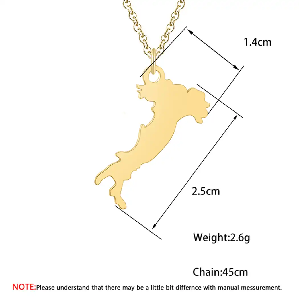Cxwind Cute Country Map Italy Charm Necklace Italian Lovely Capital Of Italy Rome City Pendants Necklaces For Travel Souvenir