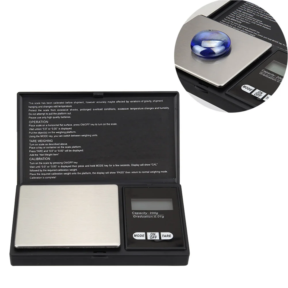 

Digital Pocket Scale 200 x 0.01g Fine Balance Digital Scale Coin Weighing Scales for Jewelry MDJ998