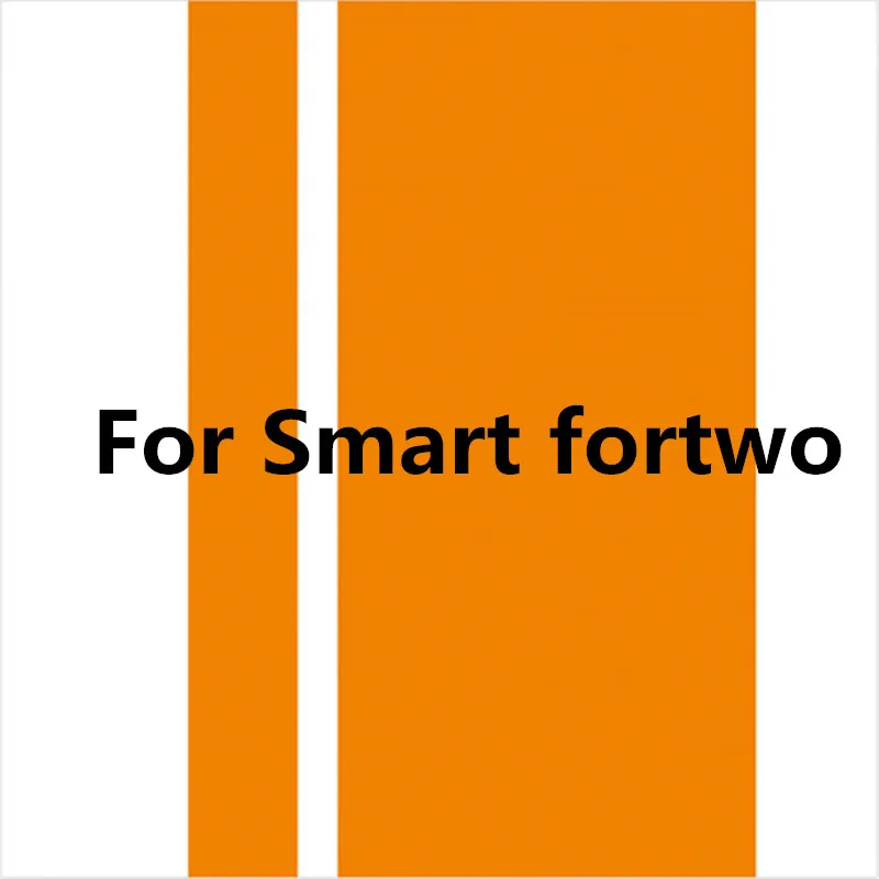 Автомобильный капот двигателя линии и наклейки на авто-Стайлинг для Smart fortwo 2009 2010 2011 2012 2013 - Название цвета: Orange for fortwo