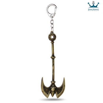 

10 PCS Key Chain The Hand of Noxus Darius axe Key Rings For Gift Chaveiro Car Keychain Jewelry Game Key Holder Souvenir DF24