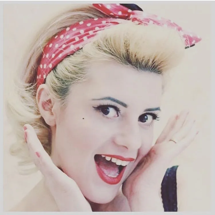 Women Vintage 50s Polka Dot Headband In Red Black Hair Band