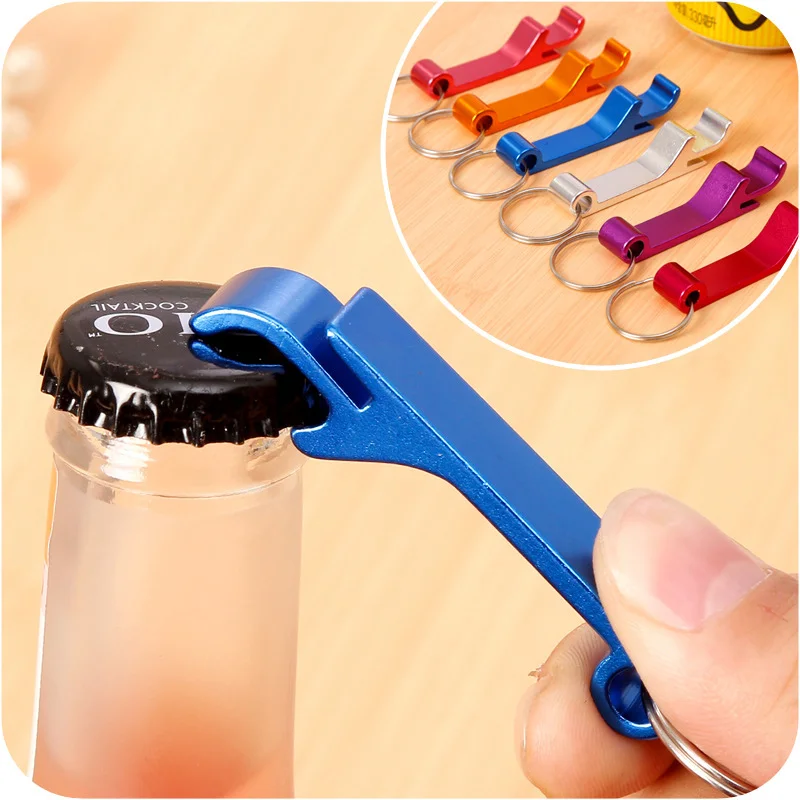 

Hifuar Aluminum Alloy Portable 4 In 1 Bottle Opener Key Ring Chain Mini Beer Bottle Opener Kitchen Keychain Metal Beer Bar Tool