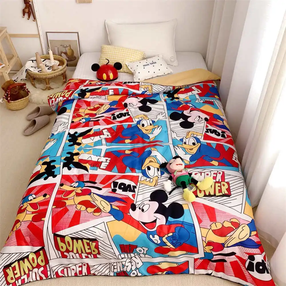 

Disney Micky Throw For Home Motorcycle Patten Comfortable Ventilation Throw Blanket Sofa Bedroom Chair Soft Blanket