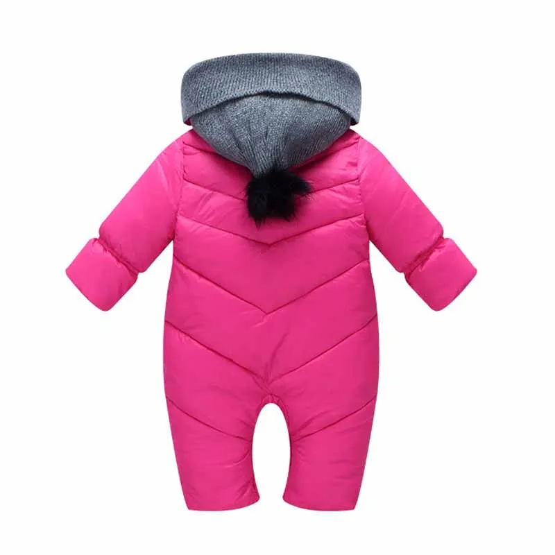 BibiCola/одежда для малышей Новинка года; зимние детские комбинезоны с капюшоном; Плотная хлопковая одежда; комбинезон для новорожденных; детское пуховое пальто