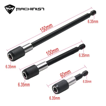 

3pcs 1/4 Hex Rod Shank Long Handle Screwdriver Tip Holder Magnetic Extension Bit Set Extensions Quick Change Hand Tool Socket
