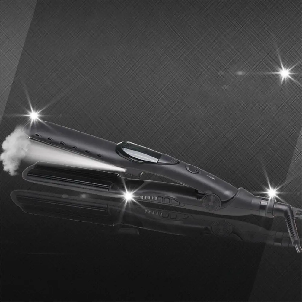

Yfashion Ceramic Steam Hair Straightener Fast Heating Tourmaline Ceramic Straight Hair Steamer Styling Tool