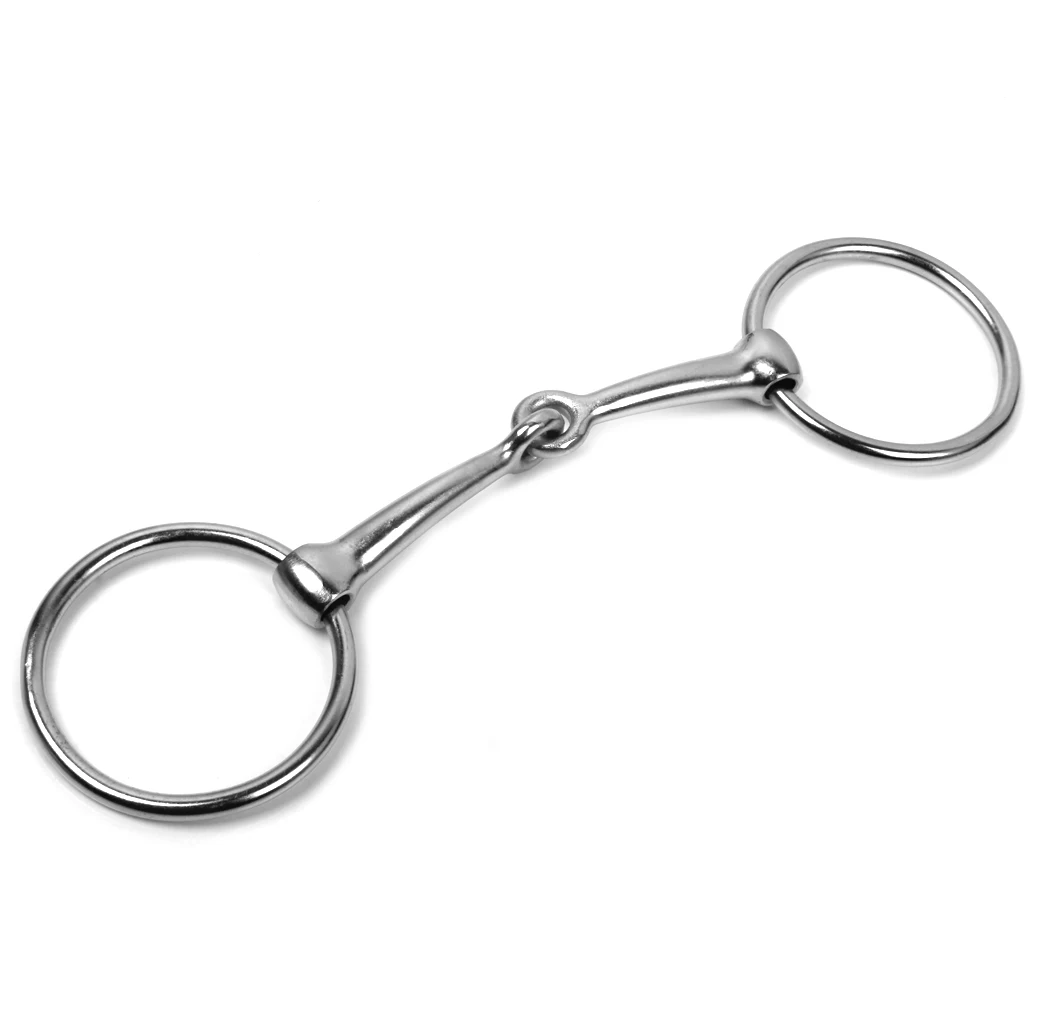 Свободное кольцо, французское звено Snaffle Horse Bit, Серебряное железное мундштук, размер 5 дюймов, оборудование для лошадей, свободное кольцо