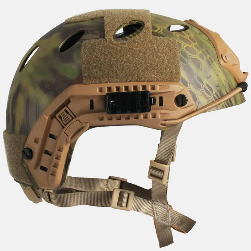 FAST PJ Tactical Airsoft Wargame Helmet Kryptek Camouflage Picatinny