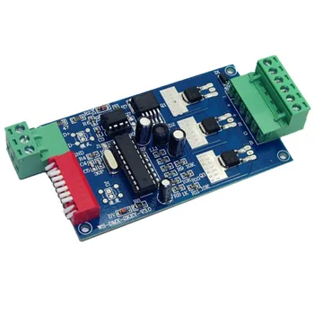 

best price 1 pcs DC5V-24V 3 channel 1 group 2key 1A each channel max 15A dmx512 decoder led decoder led controller module
