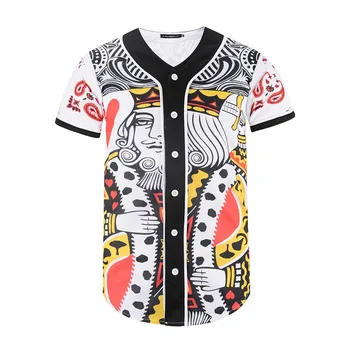 

New Fashion Summer Men's T shirt 3D Printed Men Full Printing Poker K Q Crew Neck Tee Top Men Funny T-Shirts Plus Size