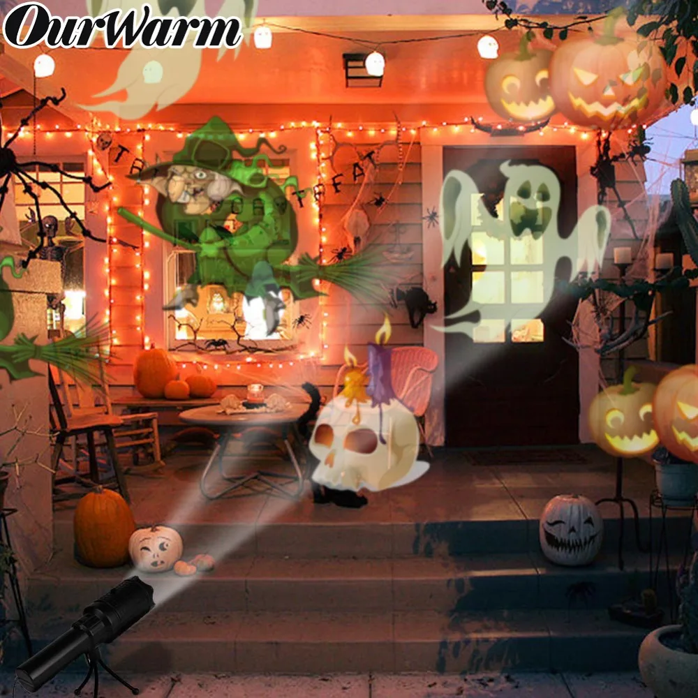 

OurWarm Laser Projector Moving Snowflake Laser Spot Light Projector Halloween Christmas New Year LED Stage Party Light Garden