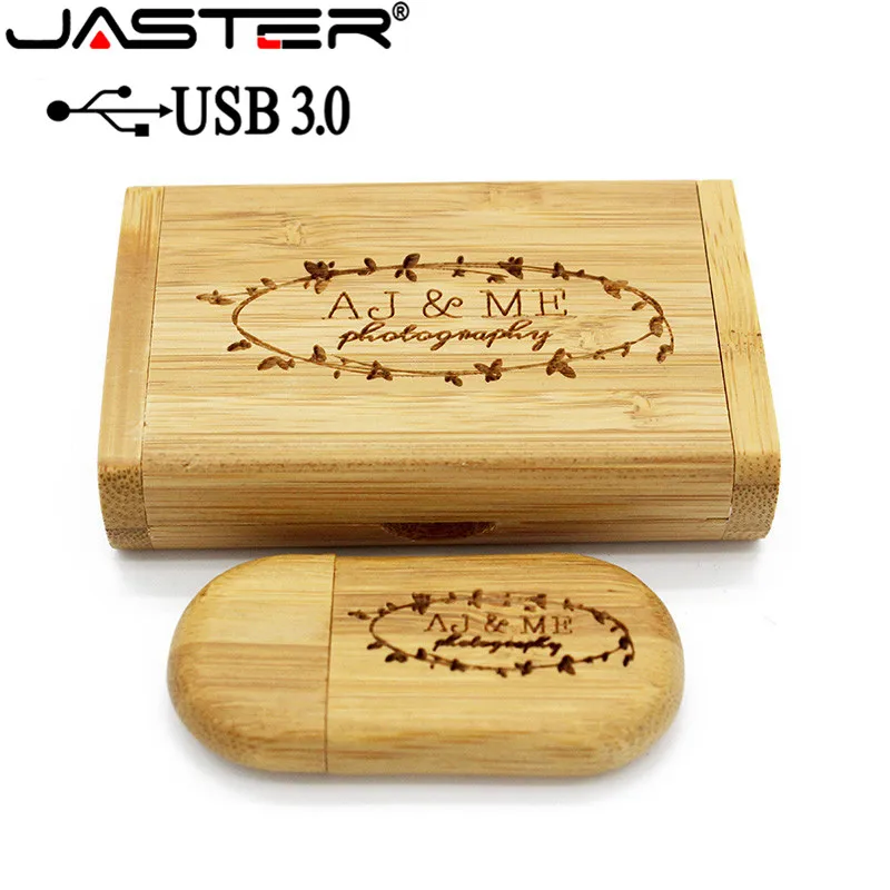 JASTER USB 3,0 логотип на заказ Деревянный usb+ коробка персональный логотип ручка-накопитель 8 ГБ 16 ГБ 32 ГБ 64 Гб usb флеш-накопитель Флешка карта памяти