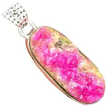 Lovegem подлинный Кобальт друзы кулон стерлингового серебра 925 пробы, 41 мм, AP2862