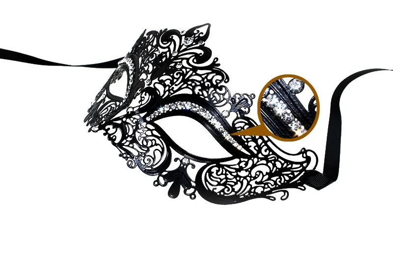 

Quality metal mask masquerade masks luxury diamond metal blindages mask