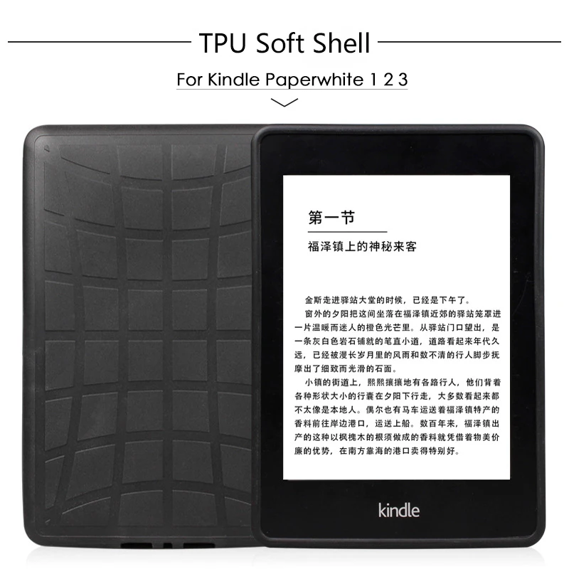 

Soft Slim Case For Amazon Kindle Paperwhite 1 2 3 Spider Web Pattern TPU Back Cover For 6 inch Kindle Light Weight Case Shell