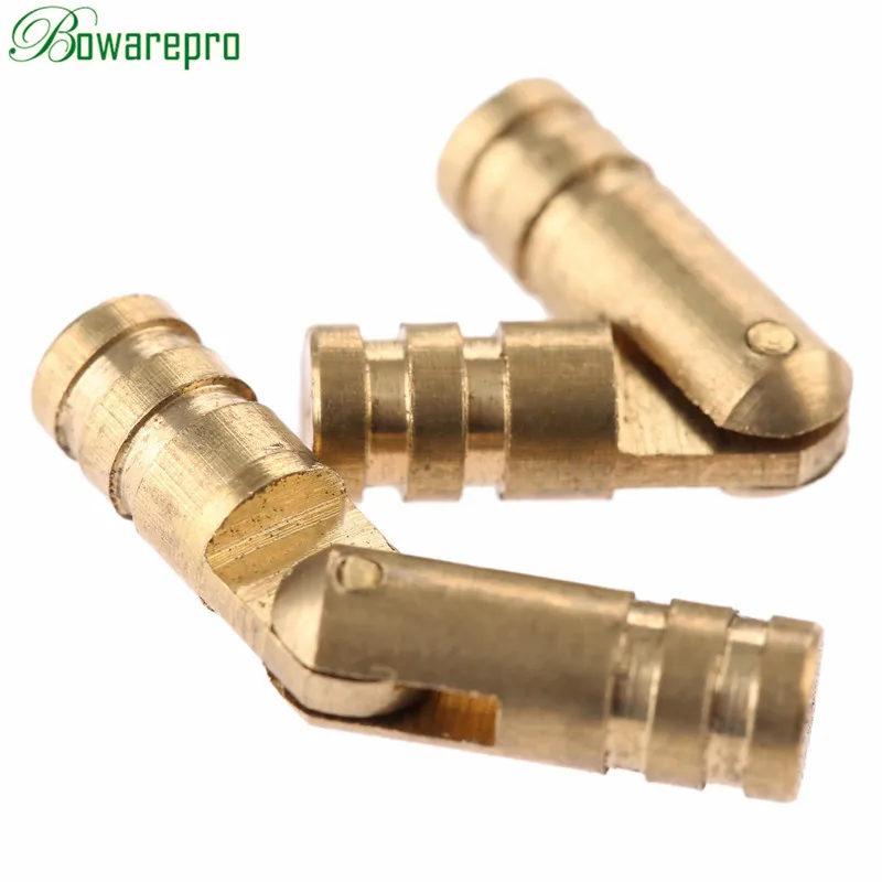 Bowarepro 20 قطع النحاس برميل مفصلات أسطواني كابينة غير مرئية أخفى غير مرئية النحاس يتوقف للأثاث الأجهزة 20*4 ملليمتر