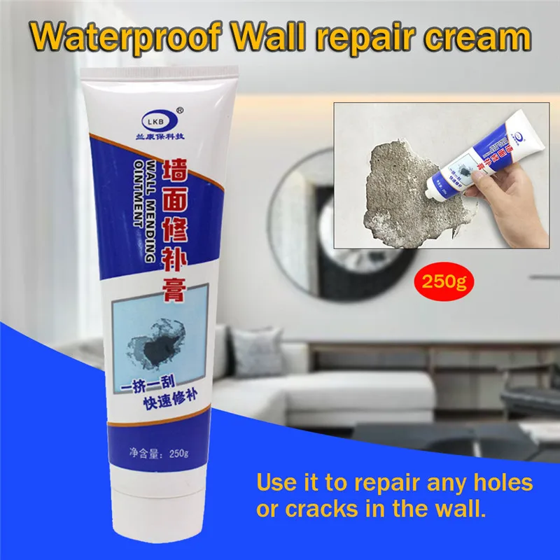 

CARPRIE Wall repair paste Magic White Latex Paint Wall Repair Cream Household Hole Disappear Waterproof 250g je21