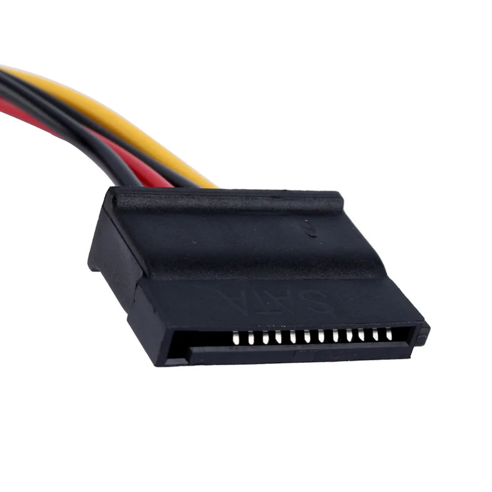 SATA 15pin 15P Serial ATA Female to Molex IDE 4 Pin Male M адаптер с жестким диском кабель питания 5 шт.|cable
