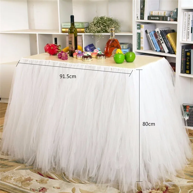 النايلون شبكة مفرش طاولة DIY جولة مستطيل أبيض وردي الراقية الزخرفية مفرش طاولة حزب ديكور الشاش الزفاف حزب الديكور