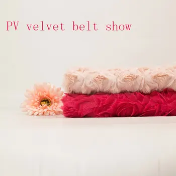 

Keqiao direct spot supply PV velvet with embroidery double plaid clothing home textile home fabric wholesale