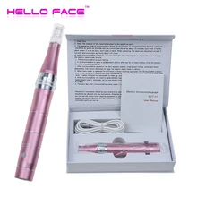HELLO FACE Derma Pen 5pcs Micro needle MTS Face Skin Rejuvenation Electric Microneedling Machine Facial Care Tool