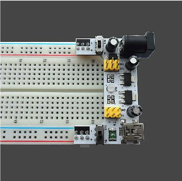 XD 42 макет выделенный Питание модуль 2 полосная 5V/3 3 V с 830 Ponits Soldless макет|module 5v|power