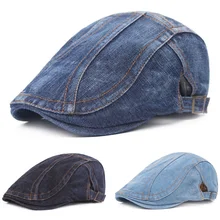 Мужская Классическая джинсовая кепка для вождения в гольф, Регулируемая Кепка, берет газетчика, шляпа, новинка CSHAT0303