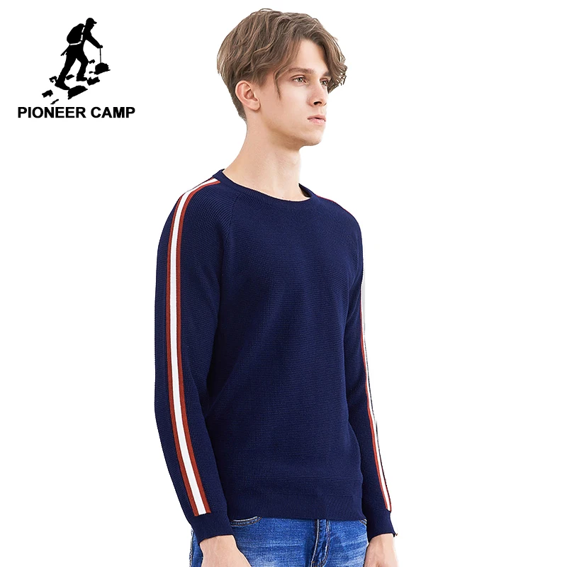 Pioneer camp новый теплый свитер для мужчин брендовая одежда модный в стиле пэчворк