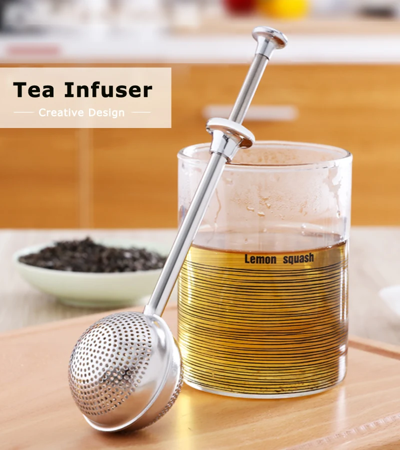 Stainless Steel Tea Infuser Reusable Mesh Tea Strainer Tea Bag Loose Leaf Green Puer Tea Ball Filter (6)
