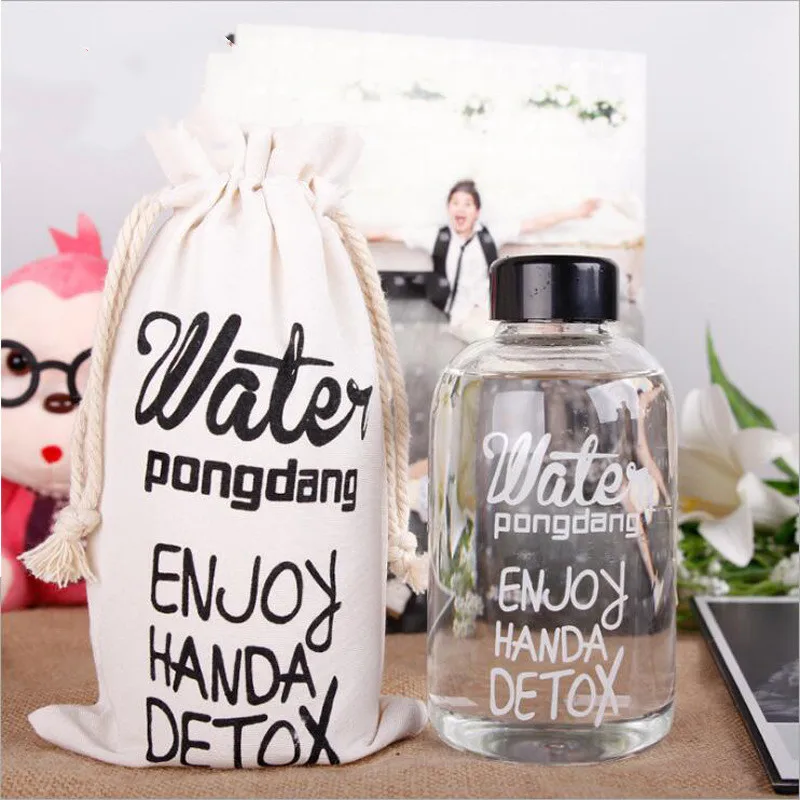 600ml Sports Water Bottles Portable Cycling Camping Bottle With Bag Leak-proof Fruit Lemon Juice Drinking | Дом и сад