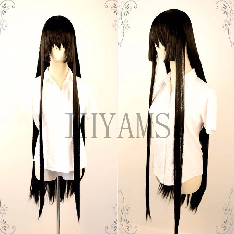 100 см Высокое качество термостойкий Akame парик аниме Акаме ga Kill Косплей парики длинные черные синтетические волосы+ парик колпачок