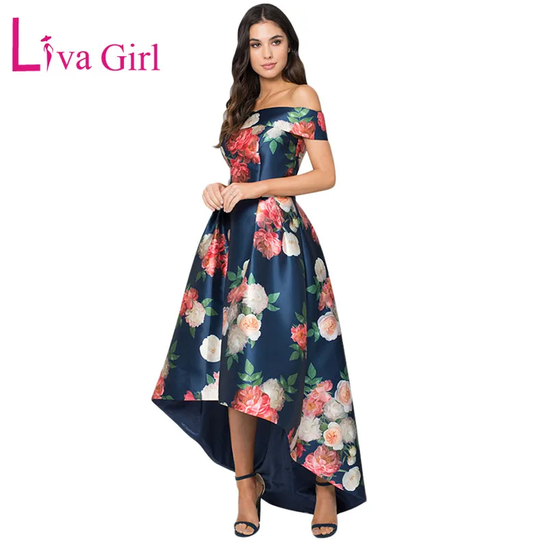 LIVA GIRL великолепное платье миди с цветочным принтом женские летние элегантные