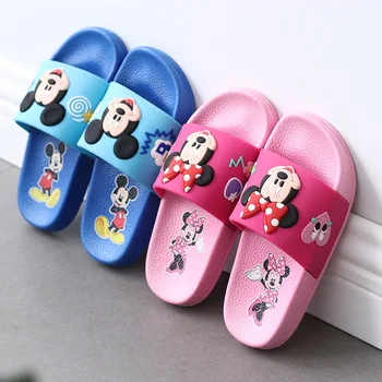 

New Disney Slippers Cartoon Indoor Mickey Children's Home Shoes for Boys and Girls Anti-slip Home Bathroom Shoe