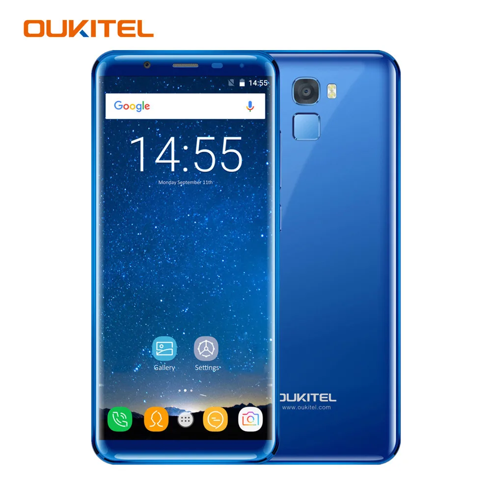 Oukitel K5000 4 г 5.7 дюймов mtk6750t Octa Core мобильного телефона Android 7.0 смартфон 4 ГБ 64 ГБ 16.0mp сзади Камера сканер отпечатков пальцев