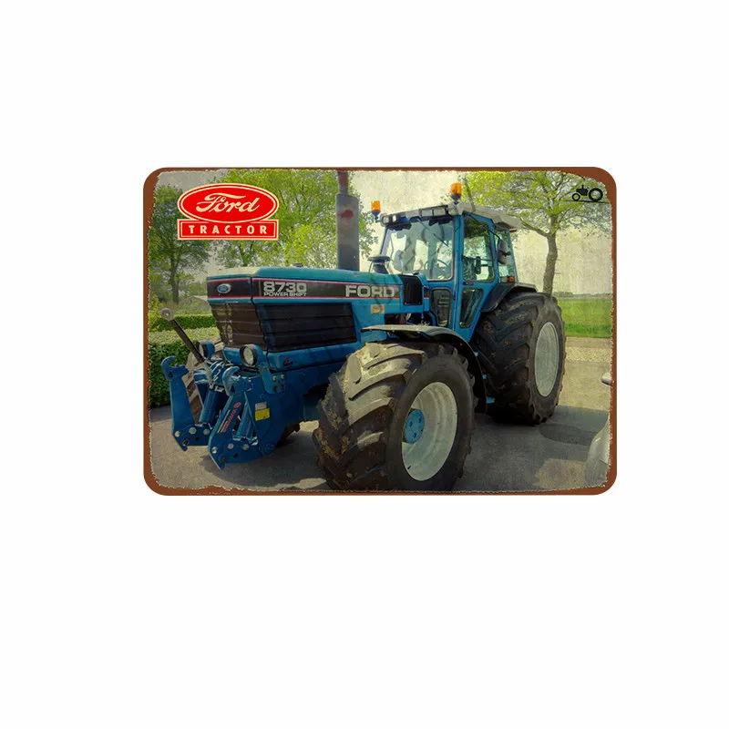 Vintage Agricultural Machine Metal Tin Signs American Classic Ford Tractors Plaque Garage Wall Painting Poster Home Decor WY68