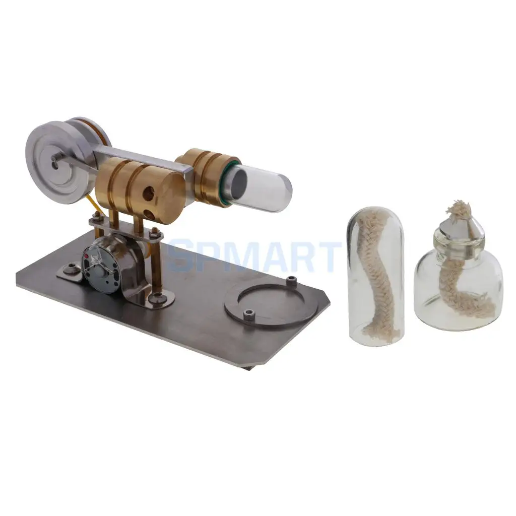 

Stainless Steel Hot Air Stirling Engine Generator Motor Model Science Experiment Kit Physics Teaching Aids Educational Toys