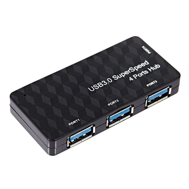 USB 3,0 концентратор высокой Скорость 4 Порты и разъёмы док-станция USB 3,0 удлинитель адаптер Мощность кабель для портативных ПК