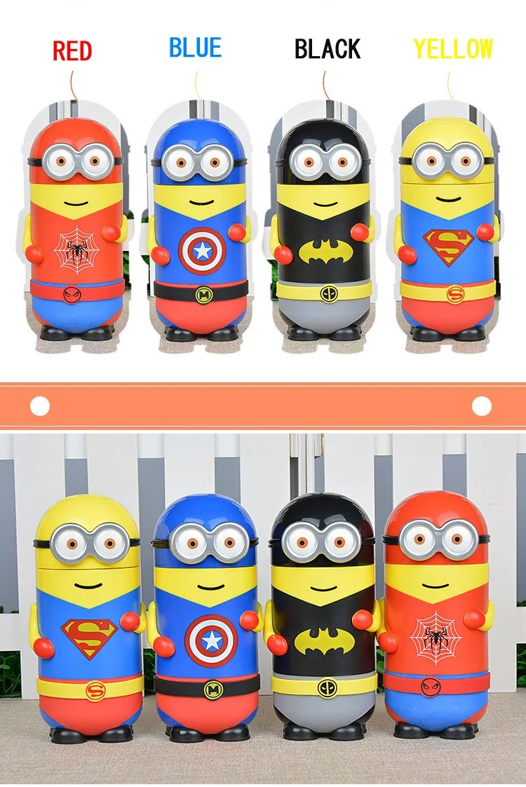280ML Minions Stainless Steel Vacuum Cup Minions Vacuum Cup Minecraft Thermo Cup Stainless Steel Water Bottle Thermo Vacuum Cup (5)