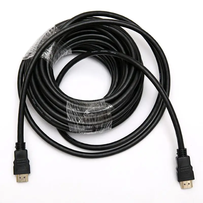 10 метров HDMI кабель Высокое качество линия Поддержка 3D телевизионные кабели 1,4 издание адаптер линия для компьютера ТВ - Цвет: Black 10m