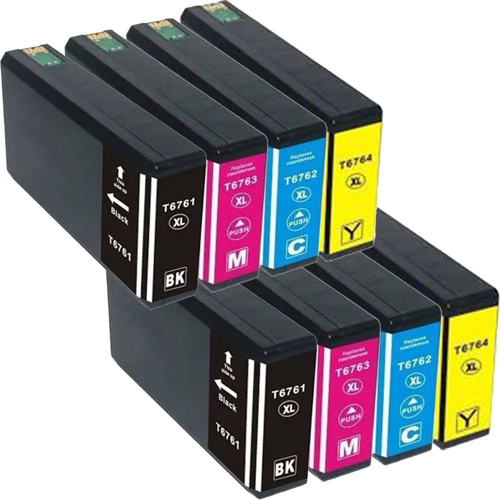 8 Pack Ink Cartridges Compatible for Epson 676 T676XL WorkForce WP-4520 4530 4533 4540 4590 4010 4020 4023 4090 Printer | Компьютеры и