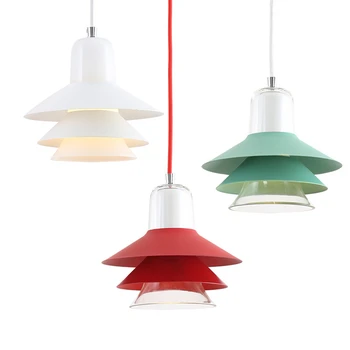 

Modern Glass Shade chandelier Light green red Suspendsion For Dining Room Bar Restaurant bedroom Decorative Hanging Lamp Fixture