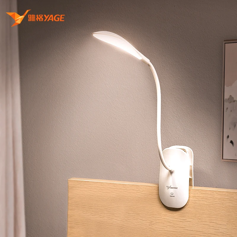 

YAGE 5932 Desk Lamp LED reading Desk light 14 led table lamp clip led Touch on/off light Modern Foldable fixtures battery